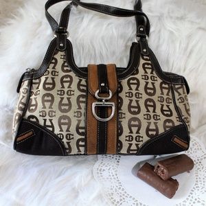Aigner Vegan Leather/Suede/Fabric Hobo bag